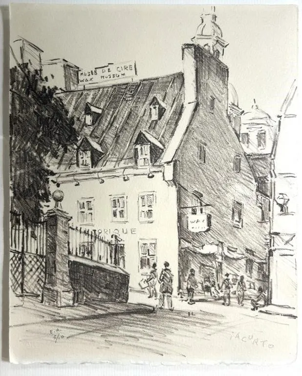 FRANCESCO IACURTO QUEBEC HISTORIC STREET LITHO