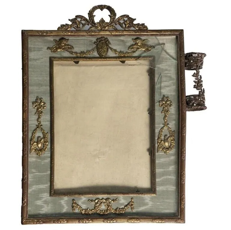 FRENCH REVIVAL ORMOLU DESK FRAME WITH SIDE SCONCE