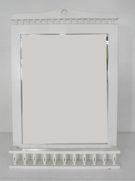BEVELED RECTANGULAR WOOD FRAMED GLASS