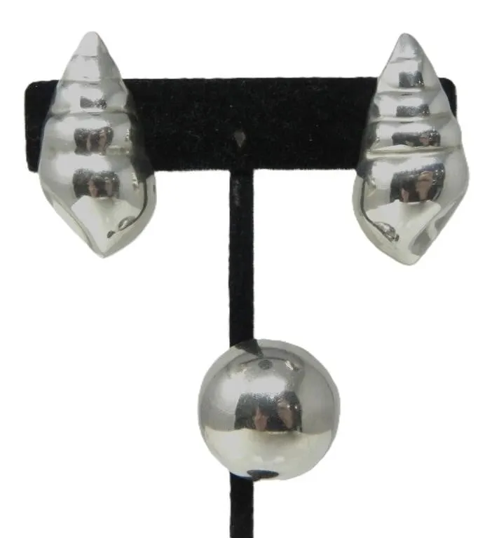 MEXICO 925 SILVER CLIP-ON EARRINGS 23.76g