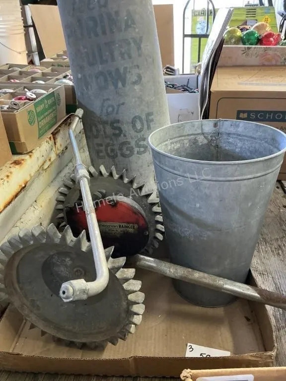 3 Items - Sherman Rainger Sprinkler & Feed Tins