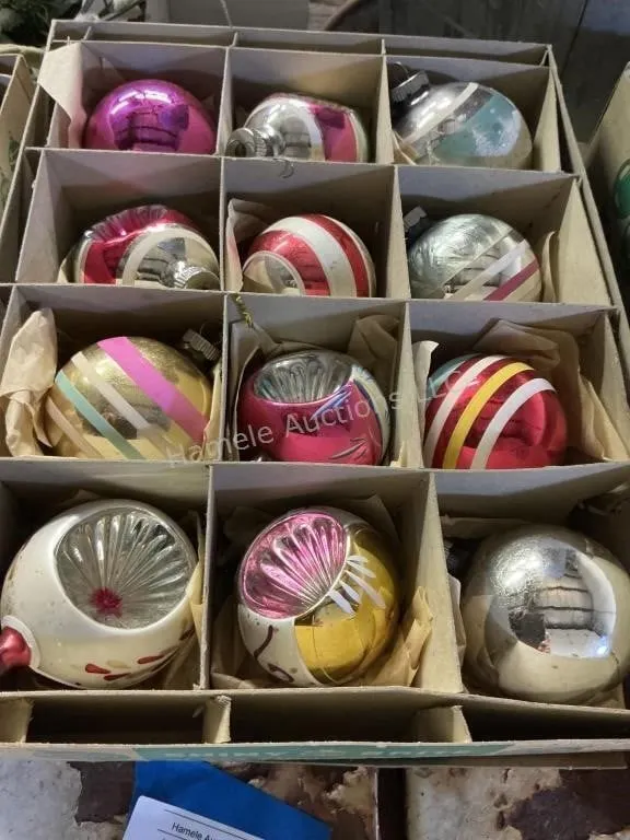 Vintage Christmas Ornaments- Shiny Brite Box