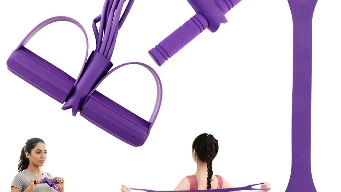 2 in 1 Fitness Resistance Bands & Sit Up, Pedal...