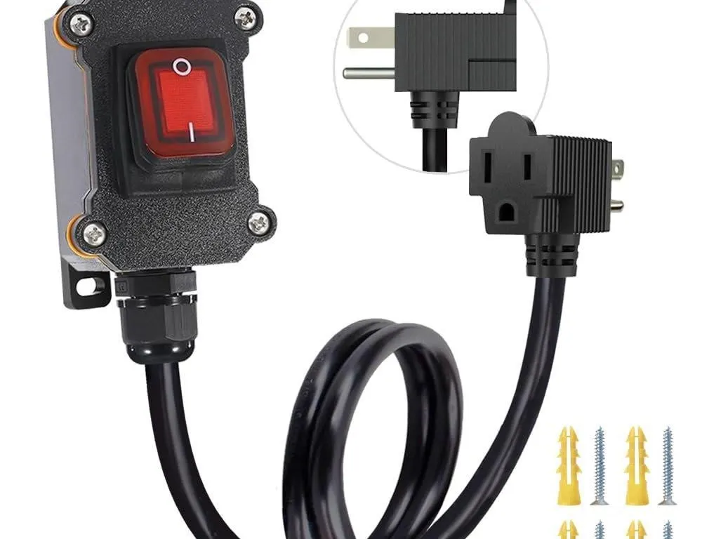 Inline Extension Cord Switch with 14AWG Cable...