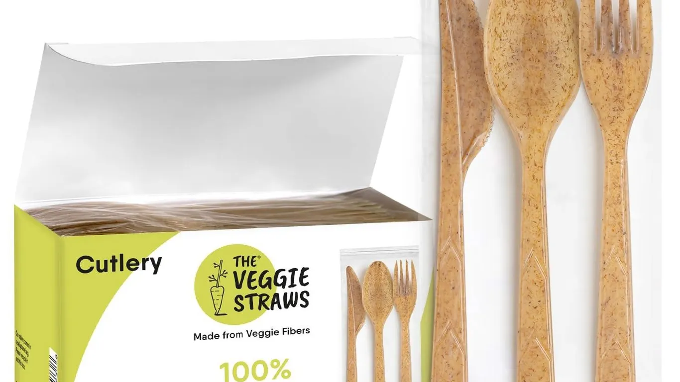 Biodegradable Cutlery Kit Made from Vegetable...