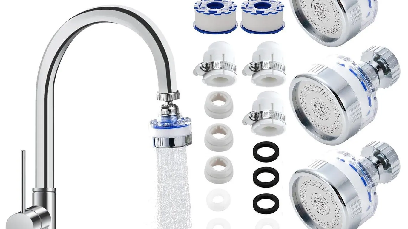 3 Pack Sink Water Filter Faucet, 360° Rotating...
