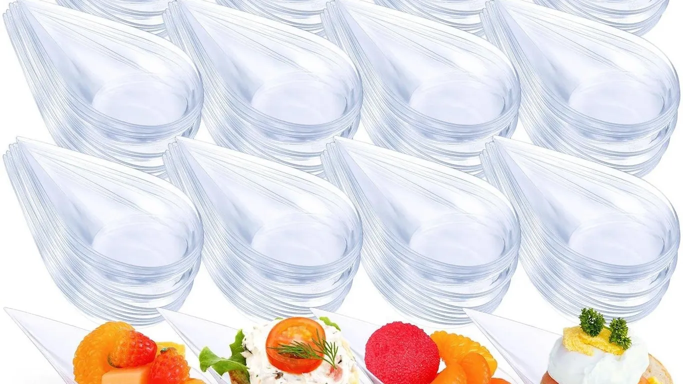 Gandeer 300 Pack 4 Inch Teardrop Mini Appetizer...