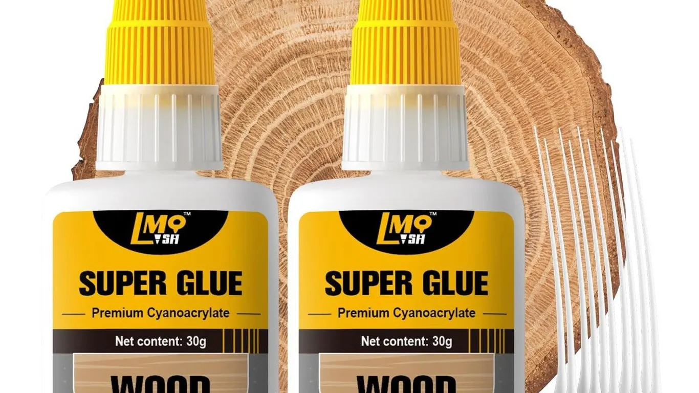Wood Super Glue 60g, Thin Clear Liquid CA Glue...