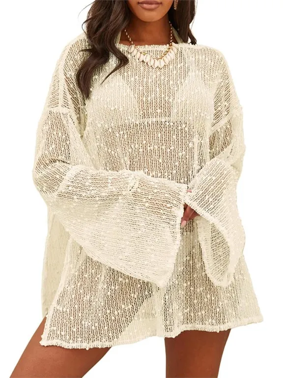 Lilosy Beach Swimsuit Cover Up Women Dress...