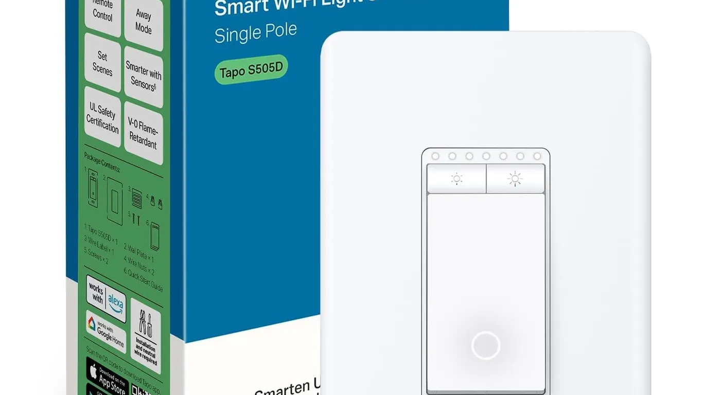 TP-Link Tapo Matter Smart Dimmer Switch, Single...