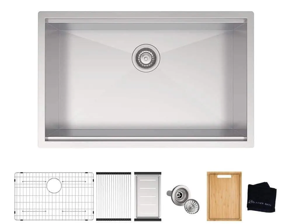 Zero Radius 30 in. Undermount Single Bowl 18...