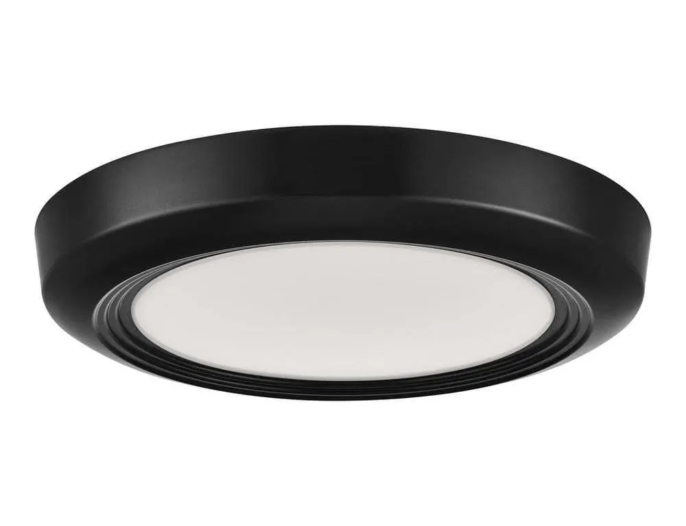 7.5 in. Disk Light LED Flush Mount with Night...