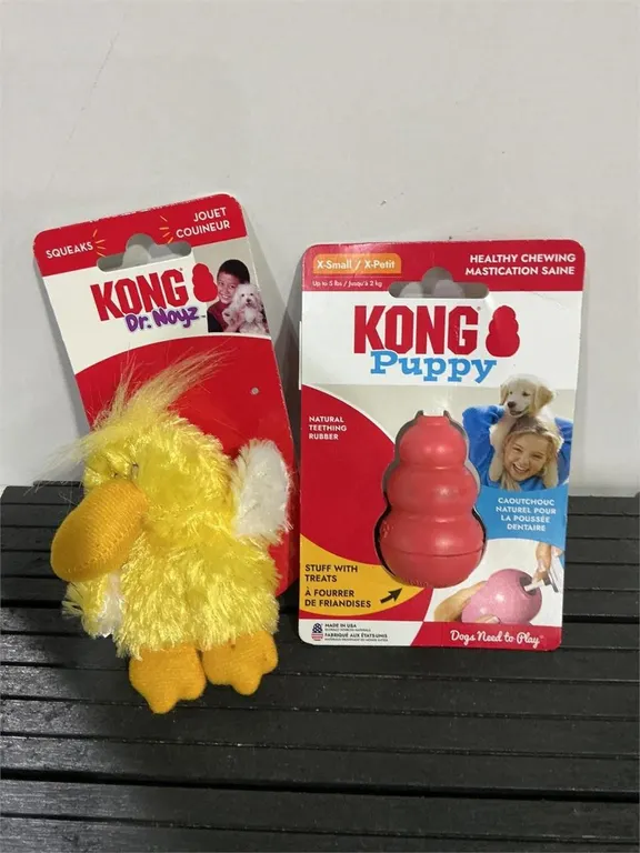 KONG Dog Toy Lot Dr. Noyz Duck and Puppy Toy