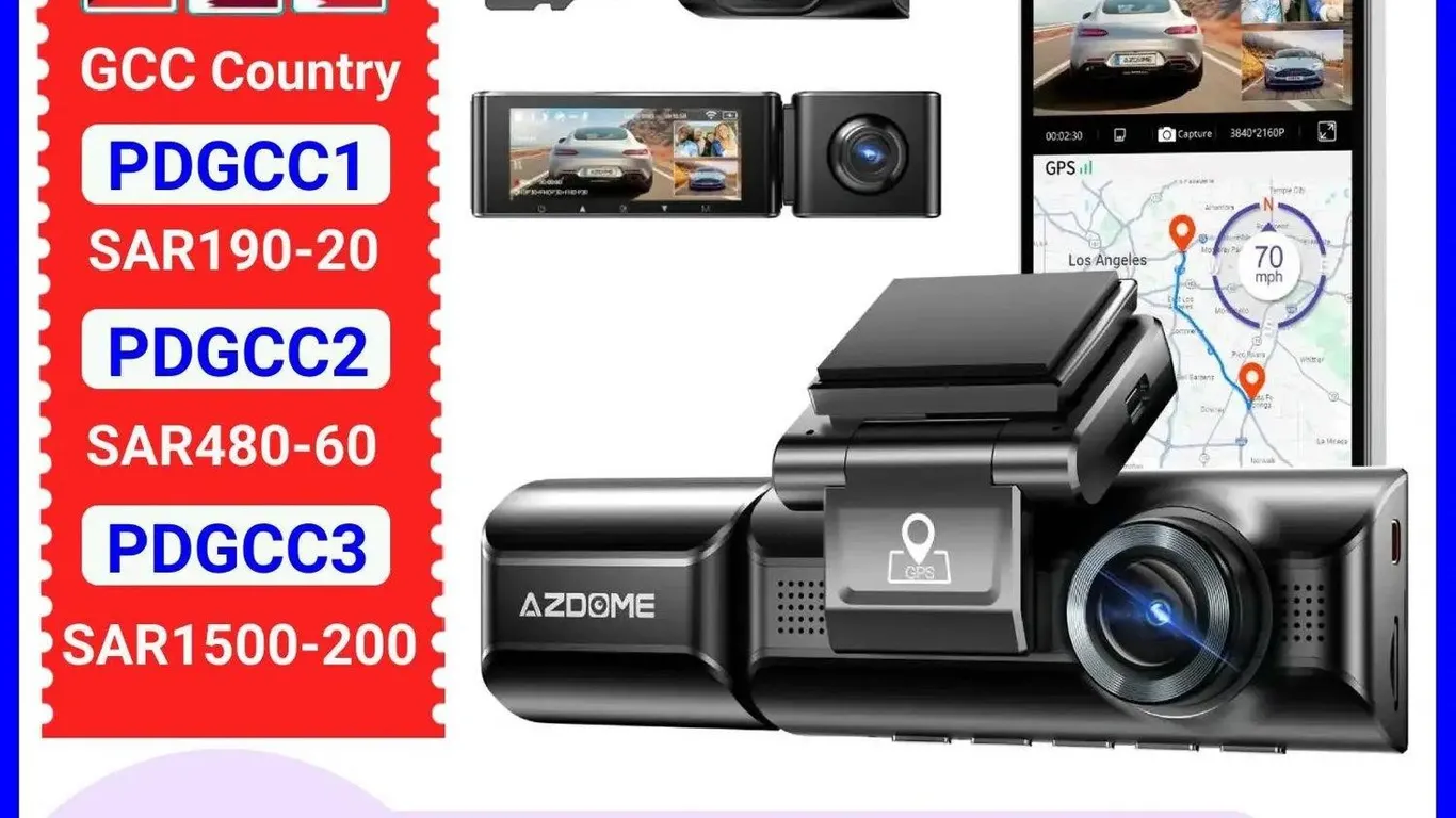AZDOME M550 3 Channel Dash Cam, 4K+2.5K Front...