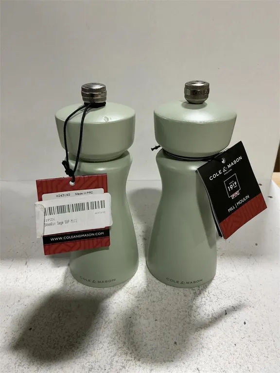 Cole and Mason Sage Salt and Pepper Mill Set