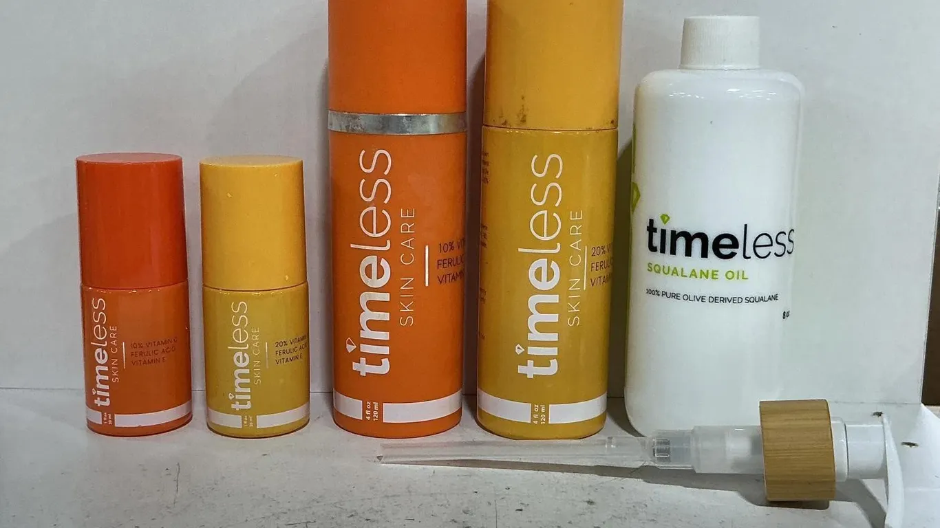 Timeless Skin Care Serum and Squalane Oil Bundle