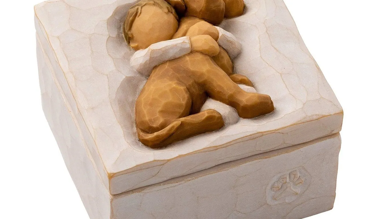 Willow Tree Hug (Golden Dog), Sculpted...