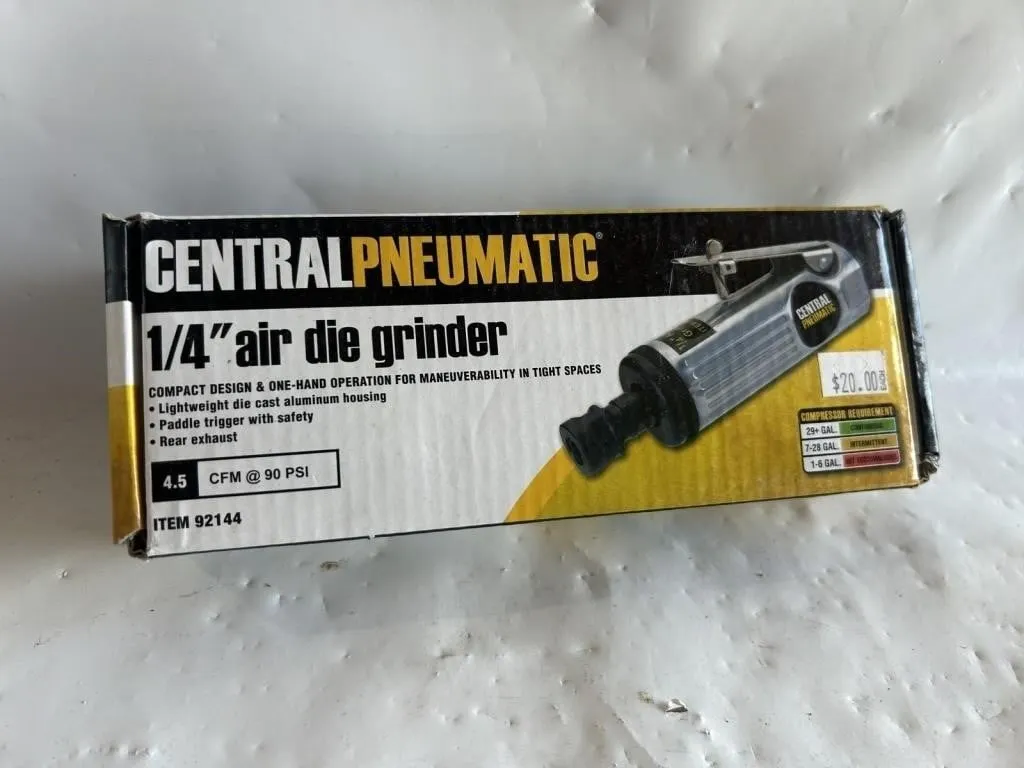 Central Pneumatic 1 4' Air Die Grinder