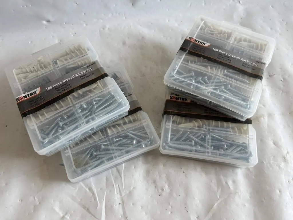 Sontax 100 Piece Drywall Anchor Kits, Lot of 5