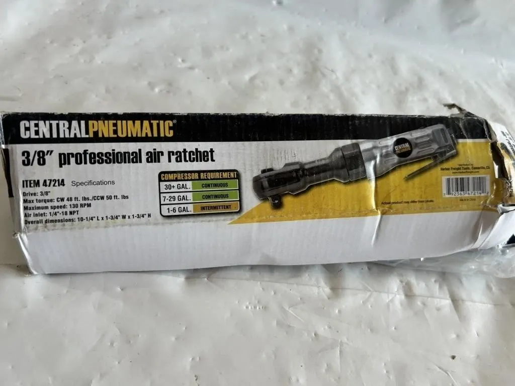 Central Pneumatic 3 8in Professional Air Ratchet,