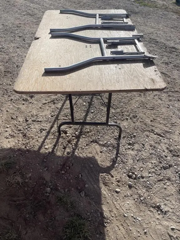 3' x 5' Plywood Table & 2 Folding Table Legs Only