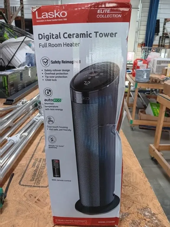 Lasko digital ceramic tower heater
No remote (
