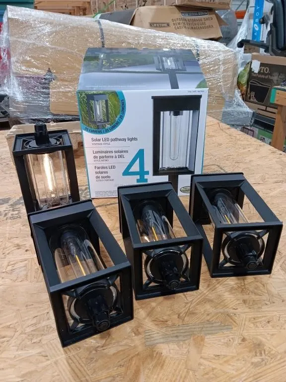 Set Of 4 Solar LED Pathway Lights. Missing