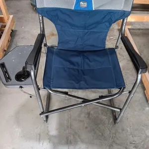 Timber Ridge folding lawn chair with drink