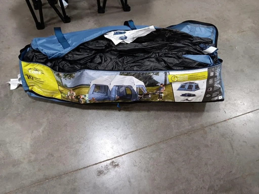 Core Equipment. Fits Ten People. 14x10 Feet.
