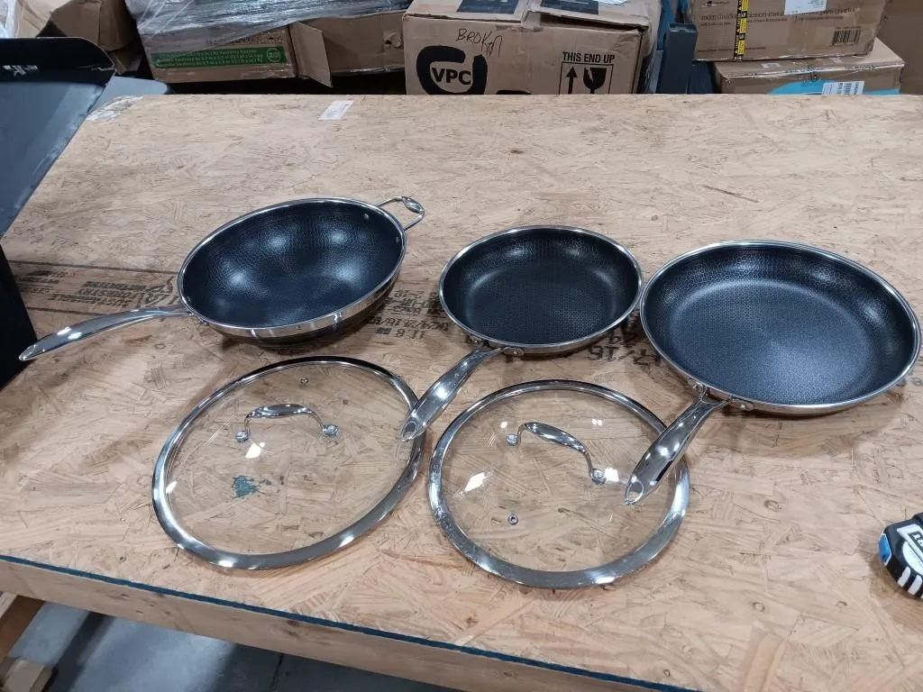 Hexclad Cookware Set. Twelve Inch Wok. Ten &
