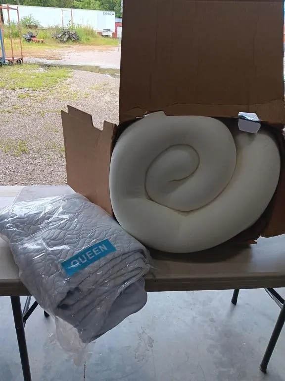 Serenity cooling mattress topper, queen size.