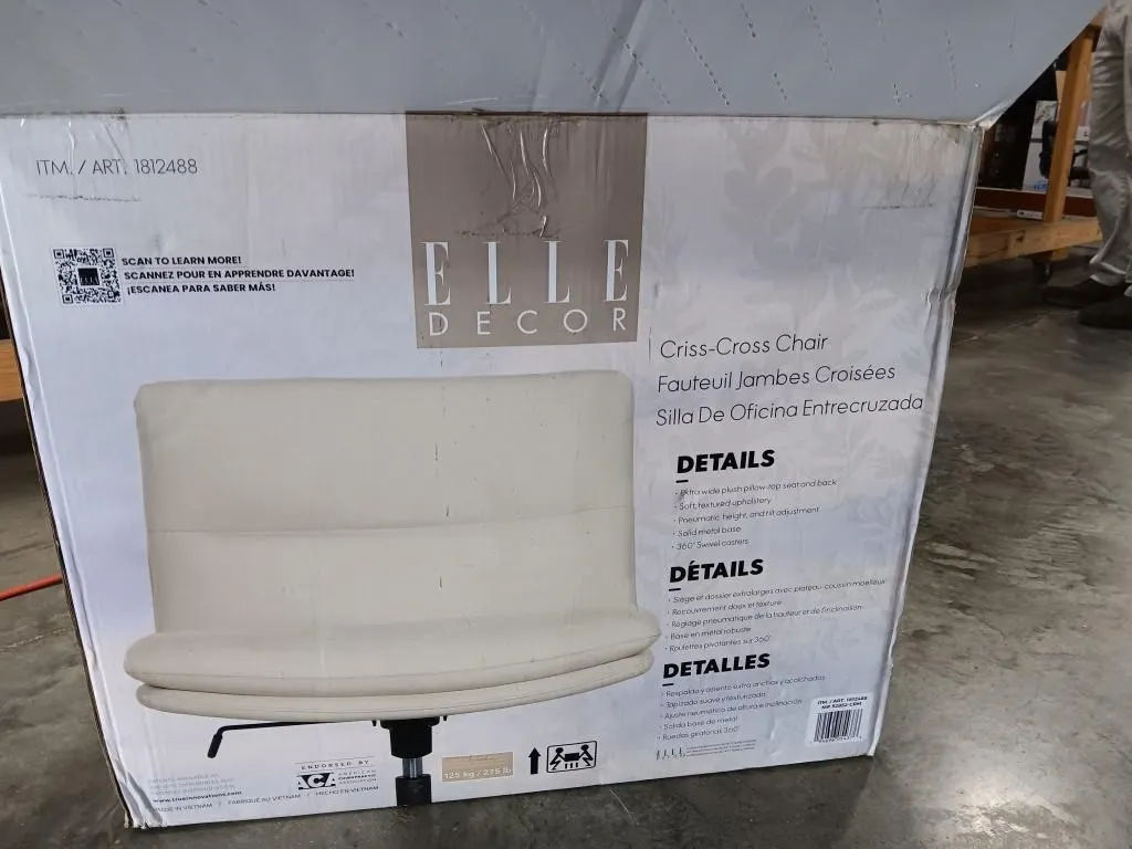 Elle Decor Criss-cross chair with extra wide