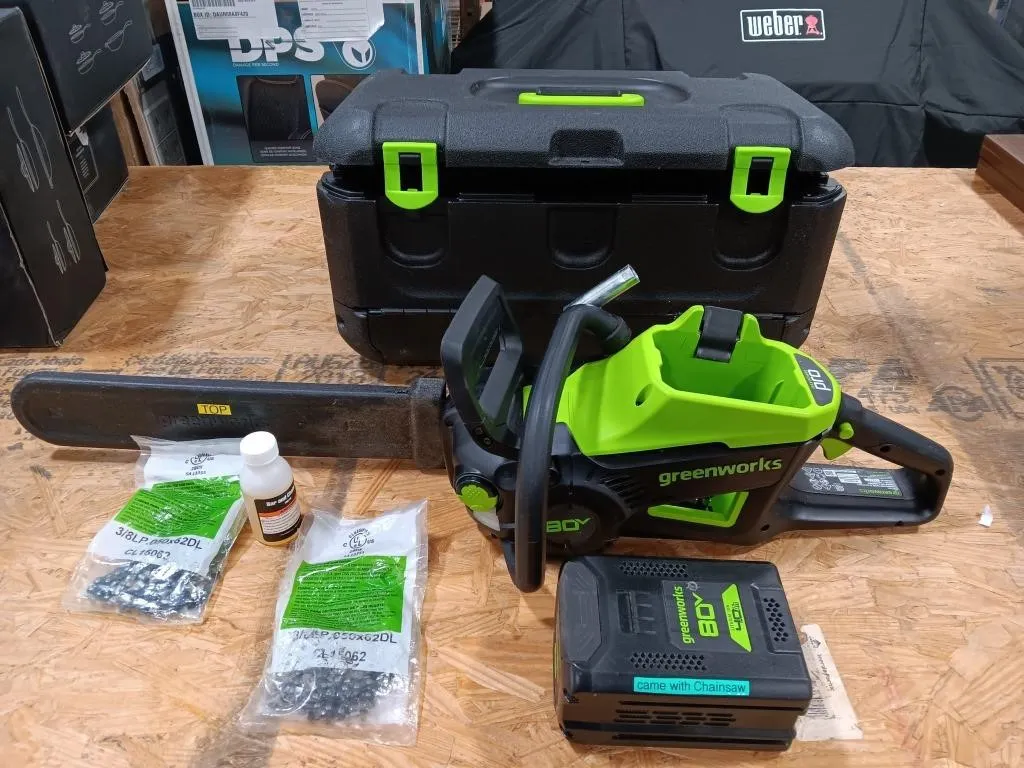 Greenworks electric chainsaw.
Will not power