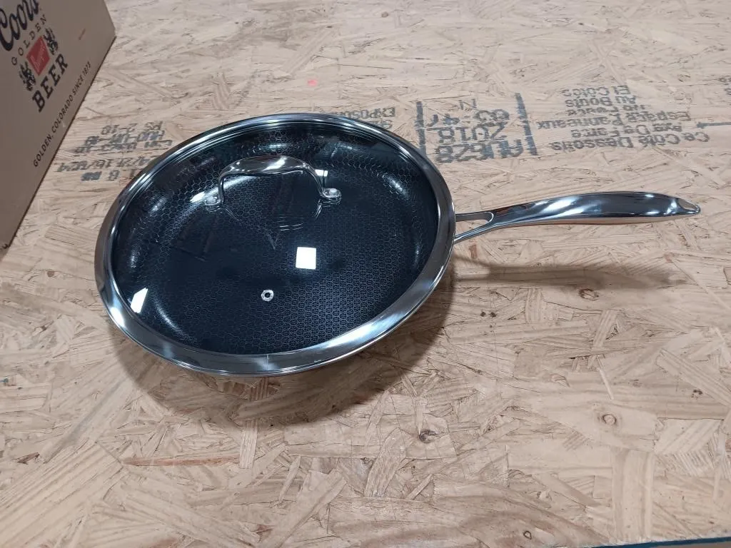 Hexclad Twelve Inch Fry Pan With Lid. Appears To