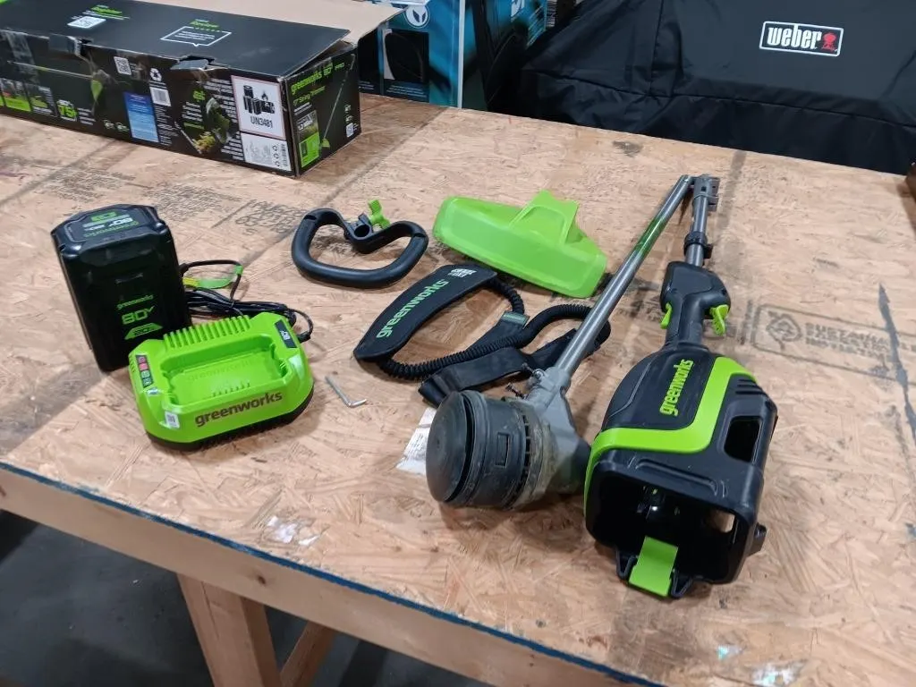 Greenworks 17 Inch String Trimmer With Battery &