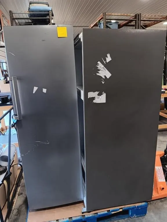 Hisense Upright Freezer and Mora Refrigerator.