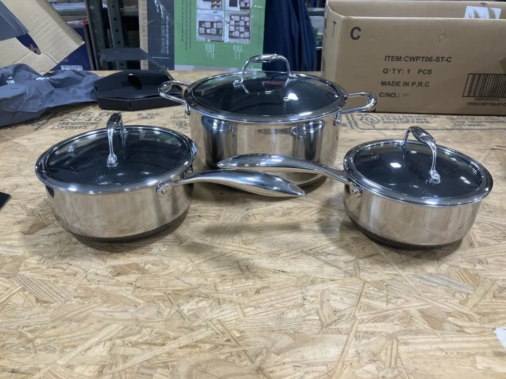 Hexclad hybrid 6 pc. Cookware set. Set includes