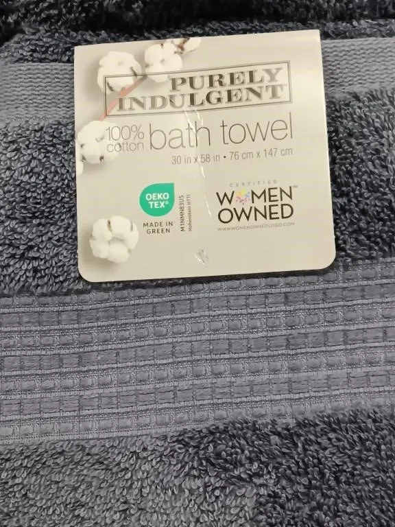 Purely Indulgent 100% Cotton Bath Towels. Set of