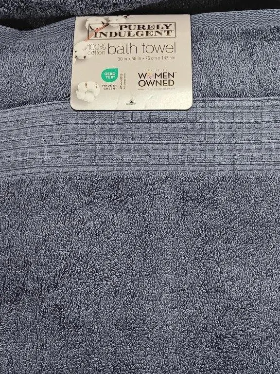 Purely Indulgent 100% Cotton Bath Towels. Set of
