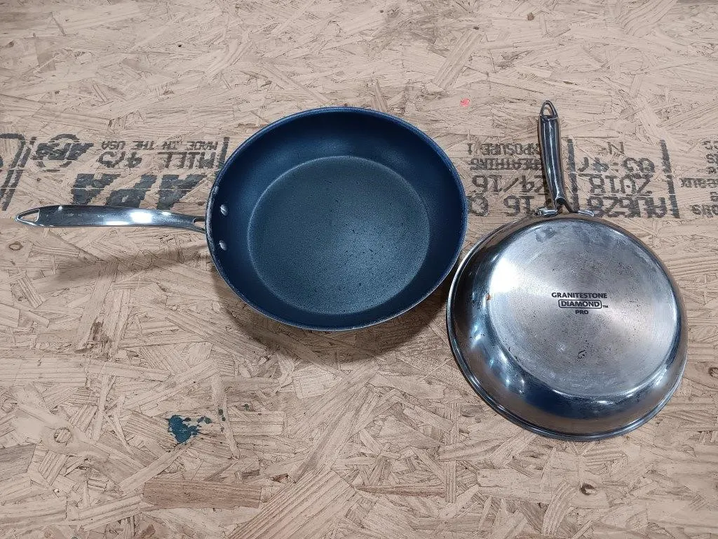 Granitestone Diamond Pro Skillets. Well used.