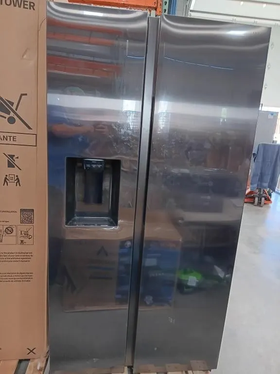 Samsung Refrigerator. Approximately 69"x36"x33".