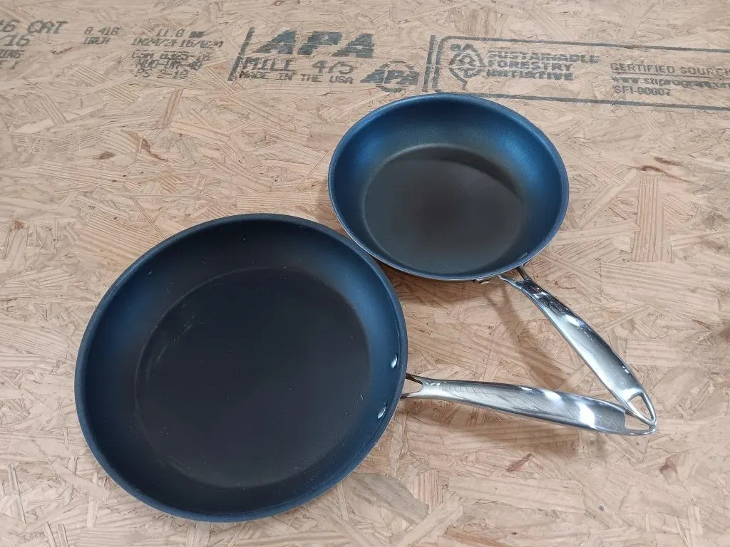 Two Granitestone Fry Pans. Ten & Twelve Inches.