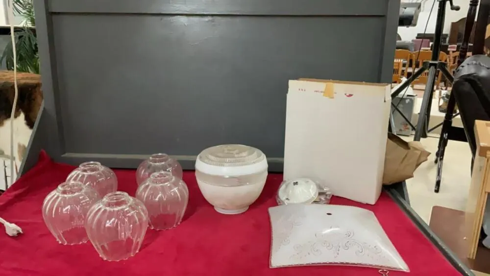 VINTAGE LIGHT FIXTURE COVERINGS