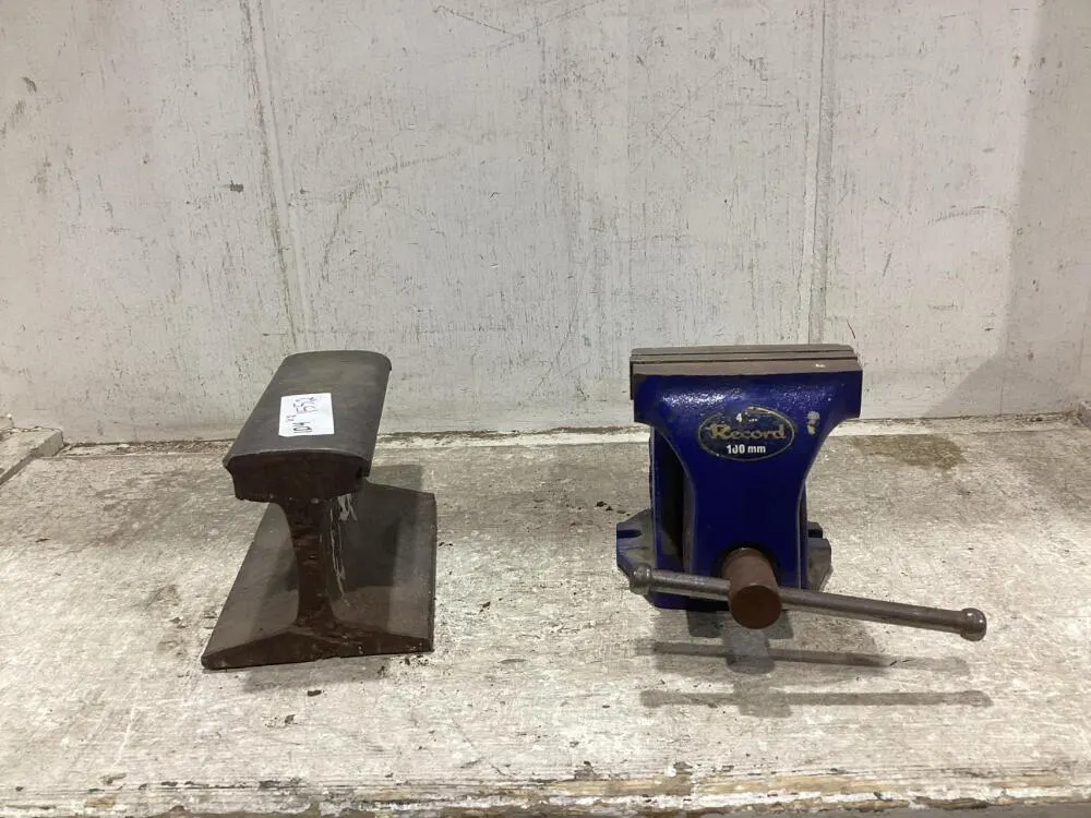 RECORD BENCH VISE 100MM W/ ANVIL