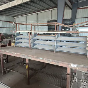 10' x 4' x 77" steel welding table w/ vise