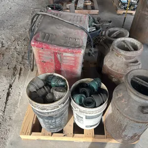 Forney welder w/ glass insulators & cream cans