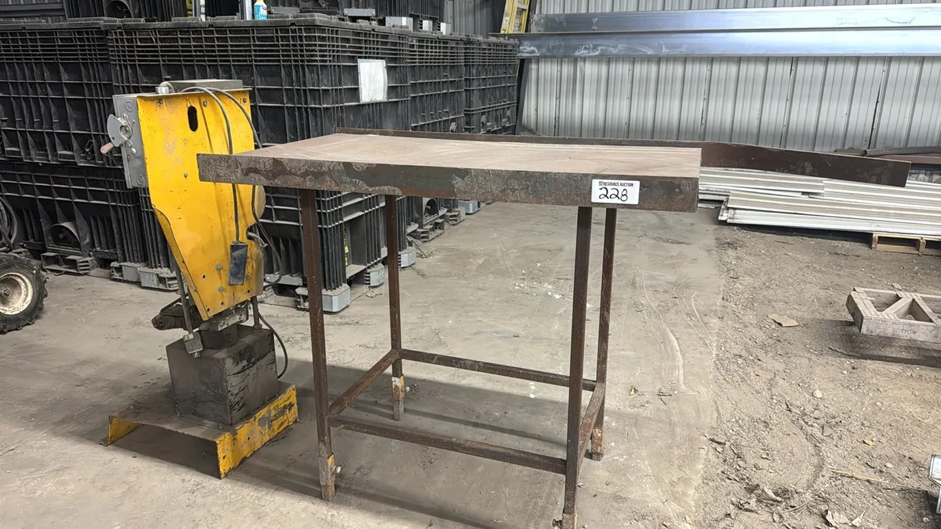 50.5" x 29" x 47" steel welding counter
