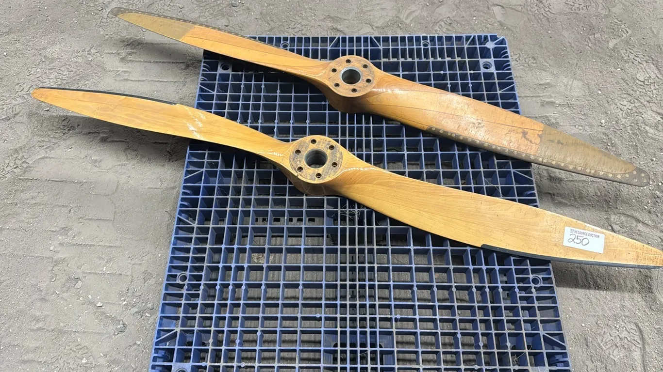 1) 74" wood propeller & 1) 70" wood propeller