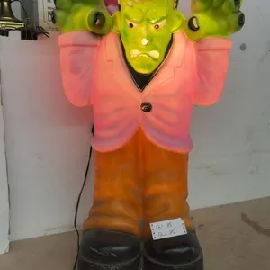 Grand Venture Plastics Frankenstein's Monster "Pink Jacket Frankie" Halloween Blow Mold, 35” Tall