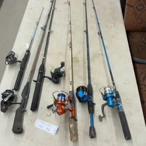 Shakespeare Amphibian, Slingshot, Pflueger, Coleman, and Mitchell 320 Rod and Reel Combos, 6 Rods